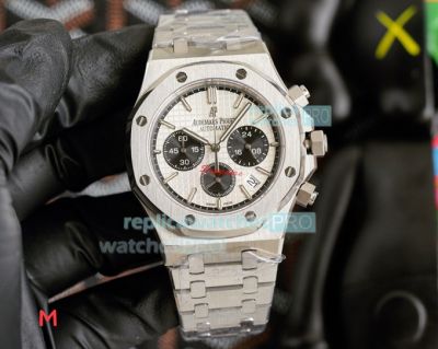 Replica Audemars Piguet Royal Oak Chronograph Stainless Steel Watch White Dial